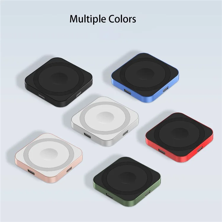 Carregador magnético sem fio 3 em 1 de 15W para dispositivos Apple - Rose Gold