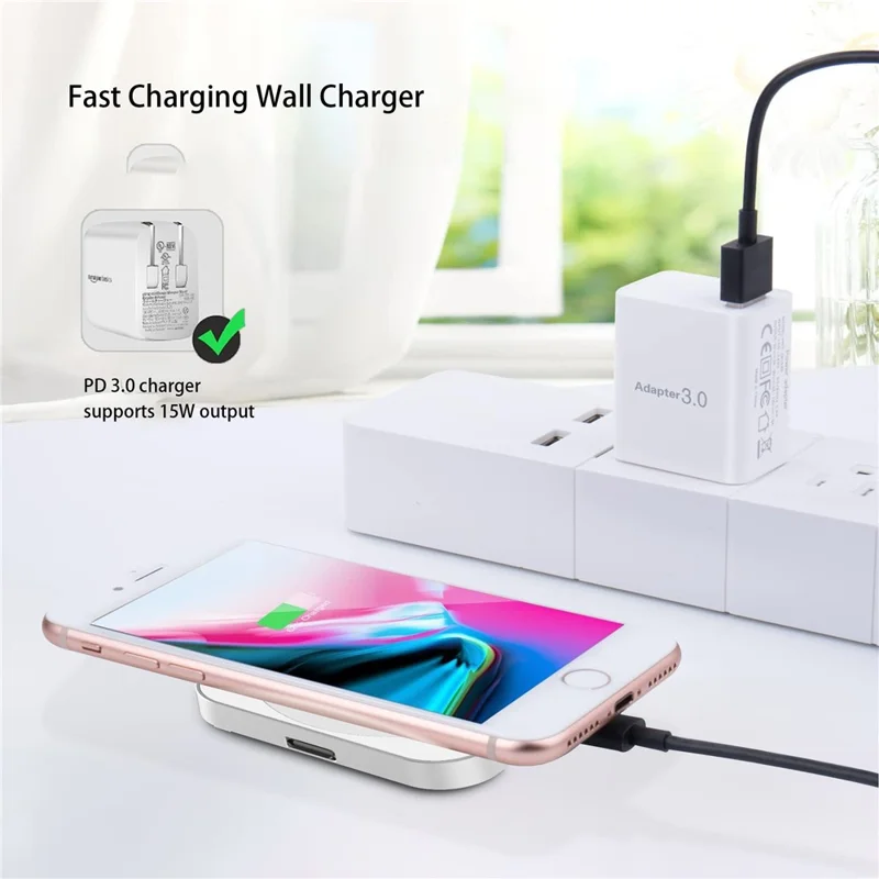 3 in 1 Magnetic Wireless Charger 15W Fast Charging Dock for iPhone/Apple Watch/AirPods - Green