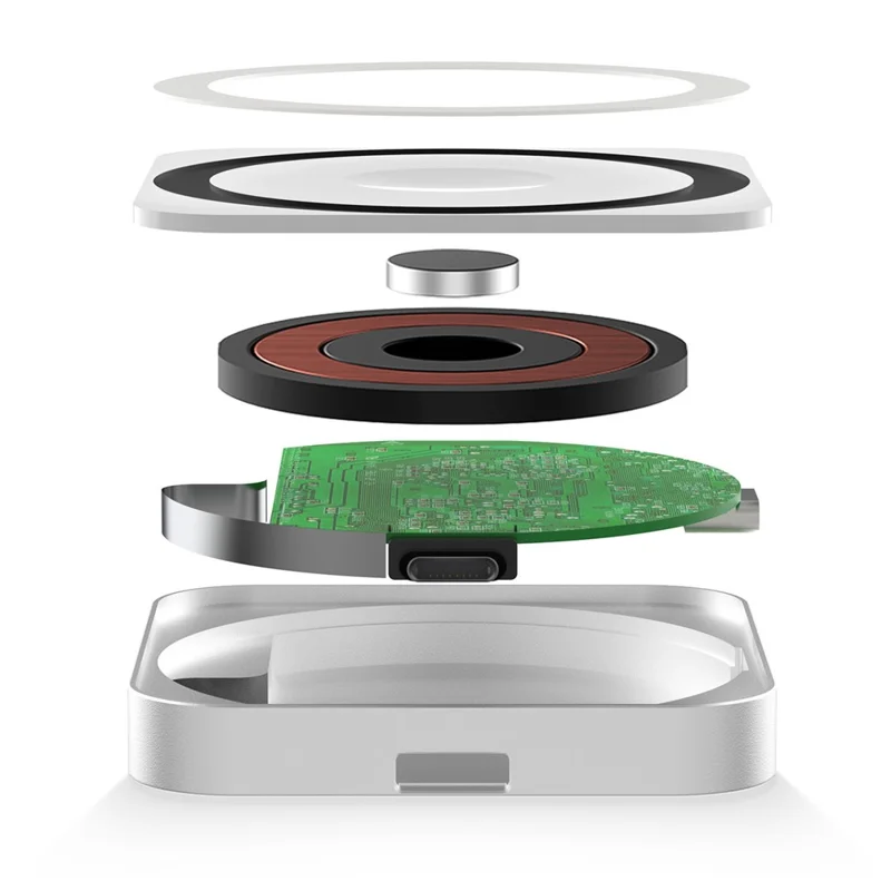 3 in 1 Magnetic Wireless Charger 15W Fast Charging Dock for iPhone/Apple Watch/AirPods - Green