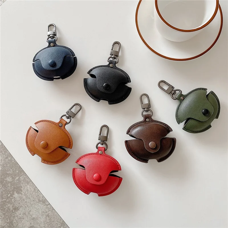 Для HUAWEI FreeClip Business PU Leather Protective Case Bluetooth Earphone Anti-drop Cover - Dark Blue