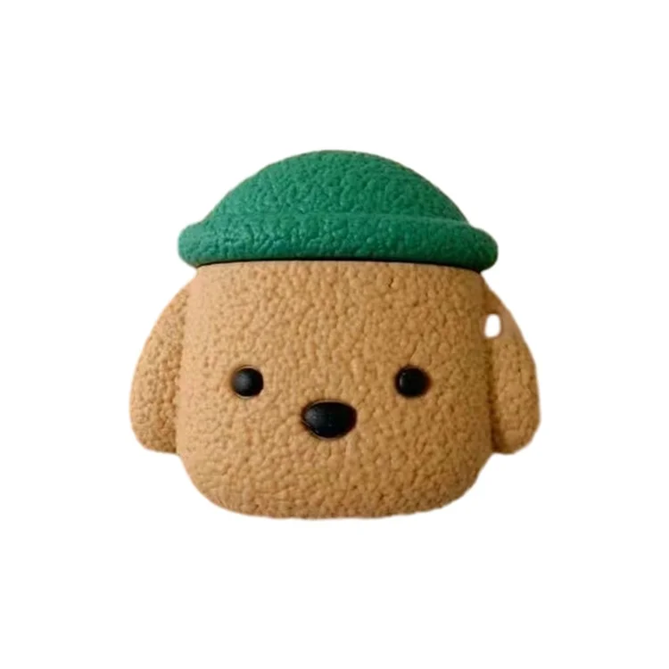 For Lenovo X15 Pro Wireless Earphone Cartoon Anti-drop Case Silicone Protective Cover - Dog with Green Hat