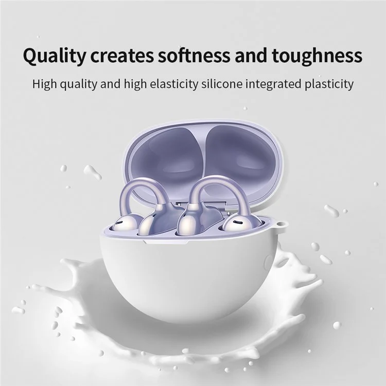 Para el estuche protector de silicona HUAWEI FreeClip TWS Earphone Anti-drop Cover - Púrpura