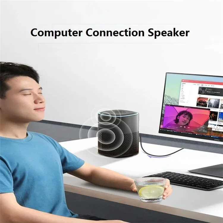 UGREEN 40781 Кабель-удлинитель для наушников, 3,5 мм, M/M, 2 м, аудио-кабель для автомобиля