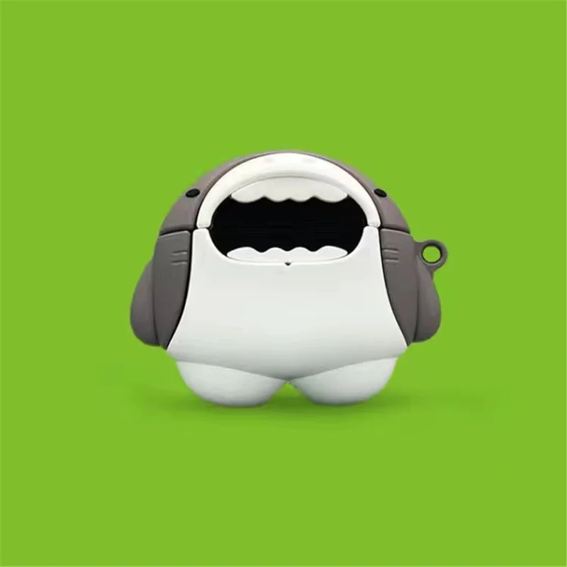 For Lenovo LP40 Pro Bluetooth-compatible Earphone Anti-drop Case Cute Cartoon Silicone Cover - Shark