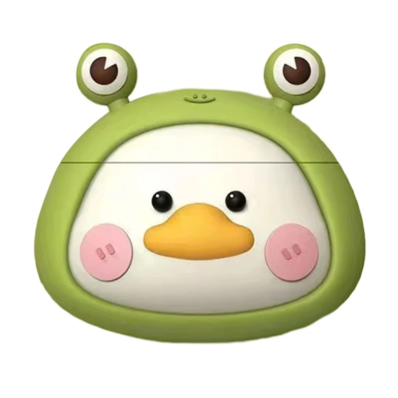 No.2 Silicone Cover for Lenovo LP40 Plus Bluetooth-compatible Earphone Cartoon Headphone Sleeve - Frog-eyed Duck