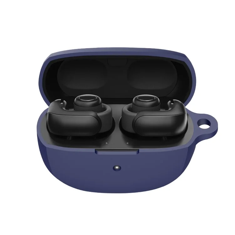 Para Bose Ultra Open Case Anti-dust Flexible Silicone Earbu Cover with Carrying Buckle - Azul Escuro