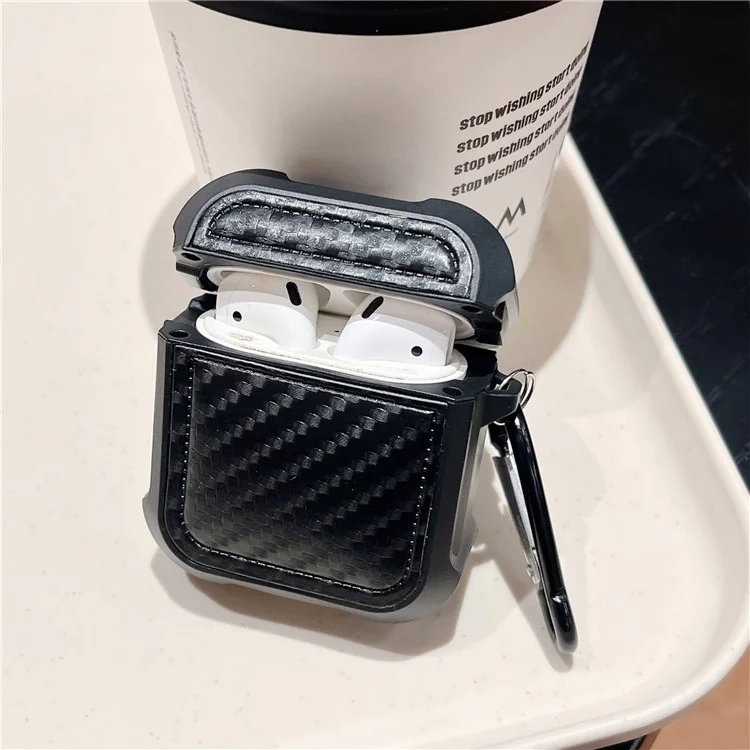 Earphone Cover for AirPods with Charging Case (2016) / (2019) / AirPods with Wireless Charging Case (2019) Earphone Sleeve with Anti-Lost Buckle