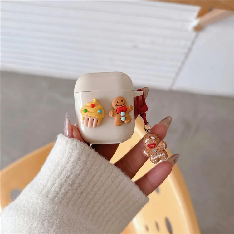 Per Apple AirPods con Custodia di ricarica (2016) / (2019) / AirPods con Custodia di ricarica wireless (2019) Copertura TPU Torta Biscotto Custodia per auricolari