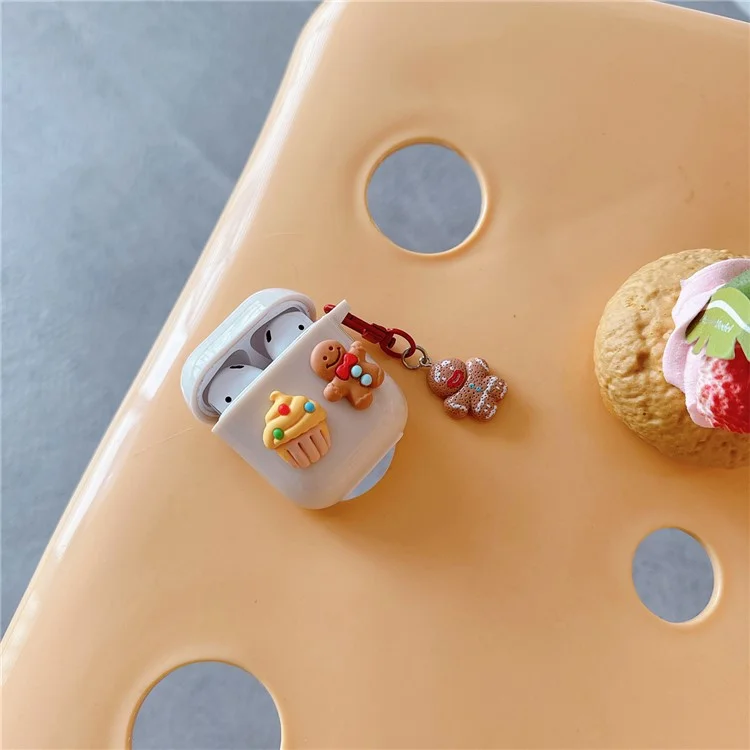 Per Apple AirPods con Custodia di ricarica (2016) / (2019) / AirPods con Custodia di ricarica wireless (2019) Copertura TPU Torta Biscotto Custodia per auricolari