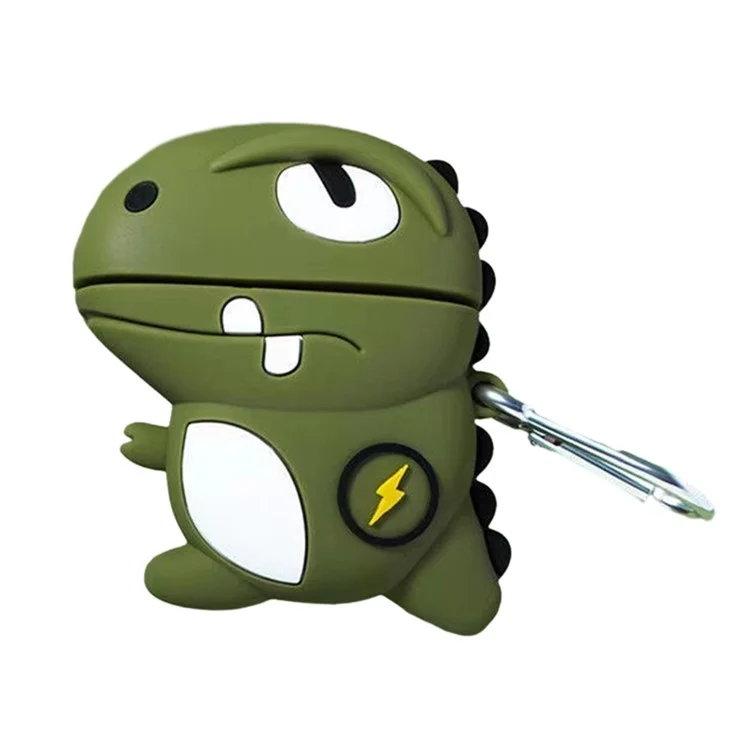 No.3 For Baseus WM01 Cute Cartoon Shape Case Wireless Earphone Silicone Cover - Dinosaur