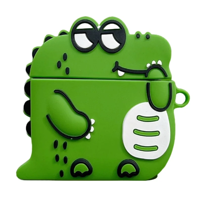 No.1 Silicone Sleeve for Baseus WM01 Earphone Cover Cute Cartoon Shape Protection Case - Dinosaur