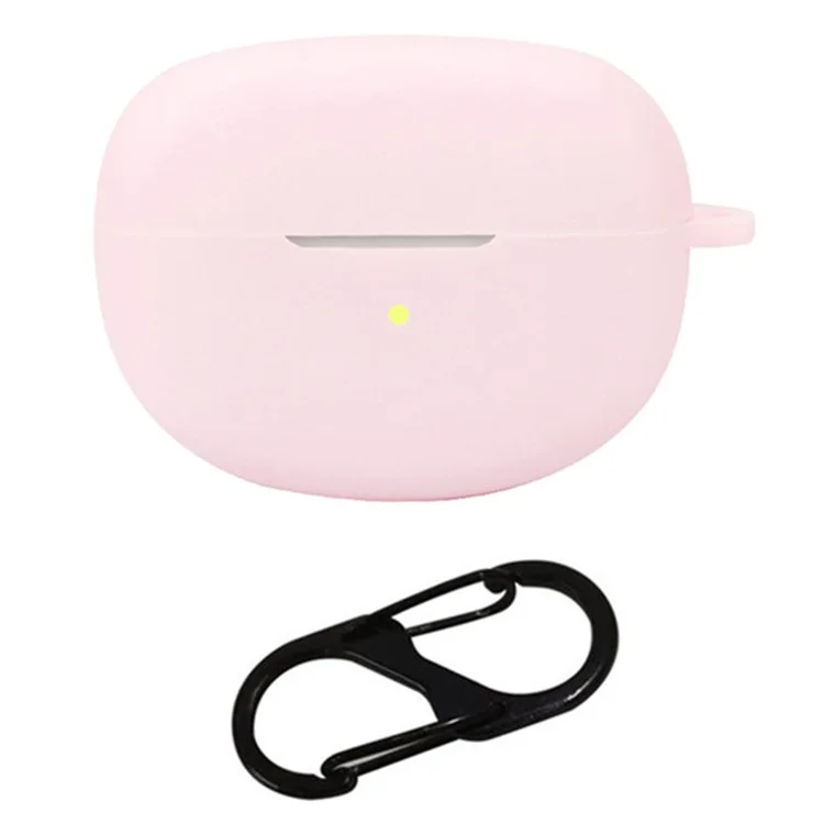 For Bose Ultra Open Earbuds Bluetooth-compatible Earphone Silicone Case Anti-dust Cover with Hanging Buckle - Pink