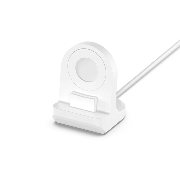 Für Xiaomi Watch S1 Pro Smartwatch Ladegerät Ladeplatz mit Silikon-Displayhalterung - Weiß