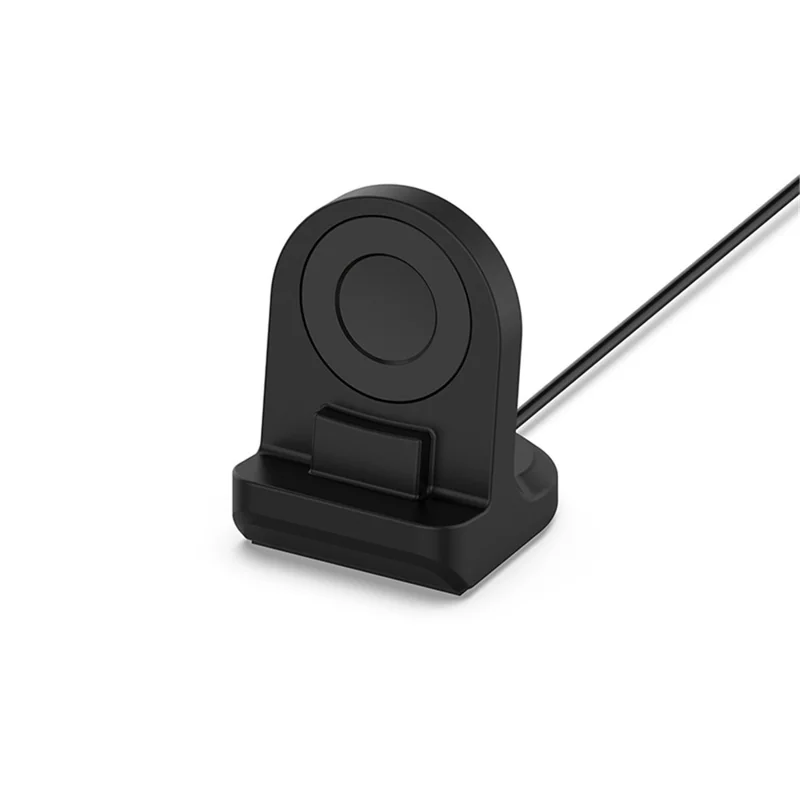 For Xiaomi Watch S1 Pro Smartwatch Charger Charging Pad with Silicone Display Holder - Black