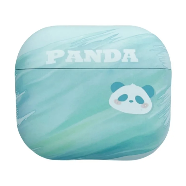 Para Apple AirPods 3 Matte Hard PC Case Cartoon Panda Pattern Printing Protective Cover