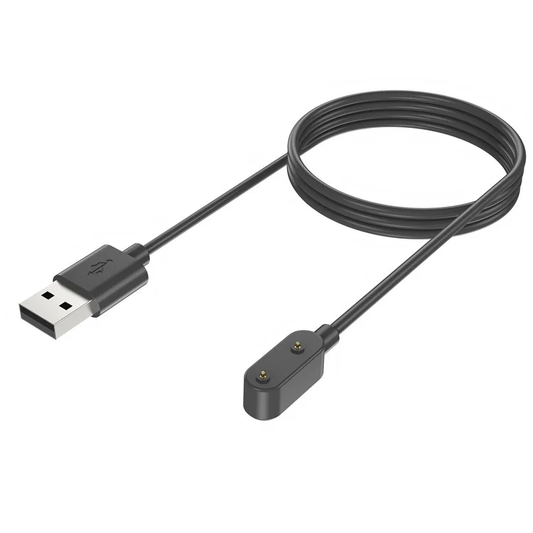 For Honor Choice Haylou Watch USB Watch Charger Magnetic Charging Dock with 100cm Cable - Black