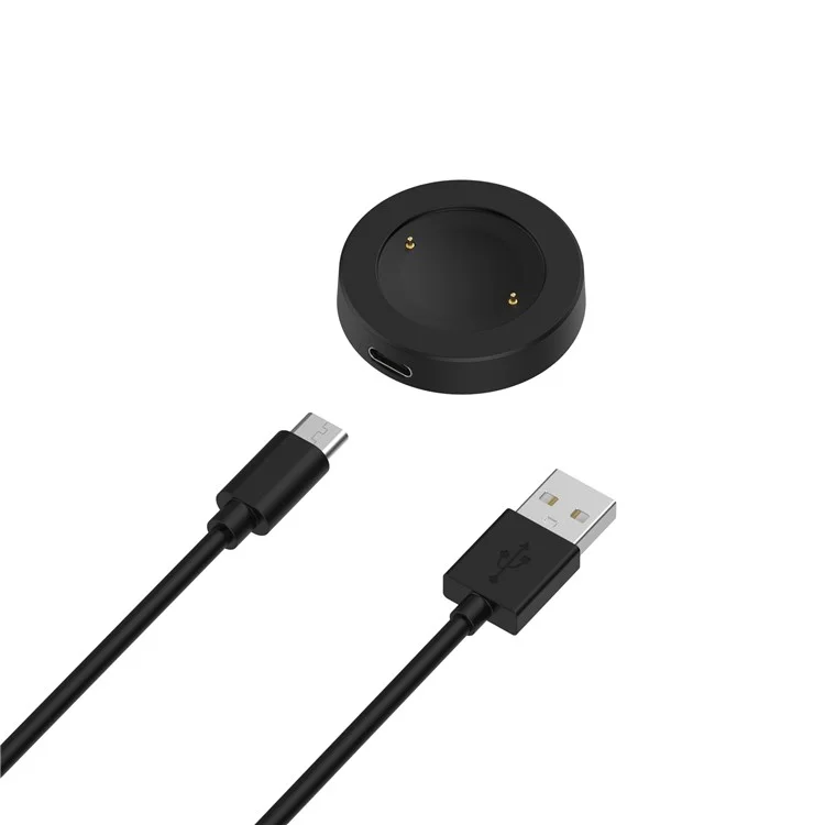 For Honor Watch GS 4 / Watch GS 3 MUS-B19 / Watch 5 / Watch 4 TMA-L19 Charging Dock Watch Charger with 1m Splittable Cable - Black