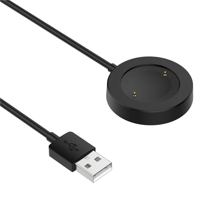 For Honor Watch GS 4 / Watch GS 3 MUS-B19 / Watch 5 / Watch 4 TMA-L19 Charging Dock Watch Charger Integrated with 1m Cable - Black