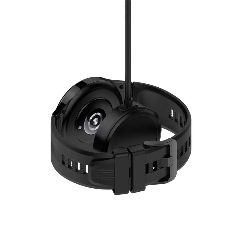 For Honor Watch GS 4 / Watch GS 3 MUS-B19 / Watch 5 / Watch 4 TMA-L19 Charging Dock Watch Charger Integrated with 1m Cable - Black