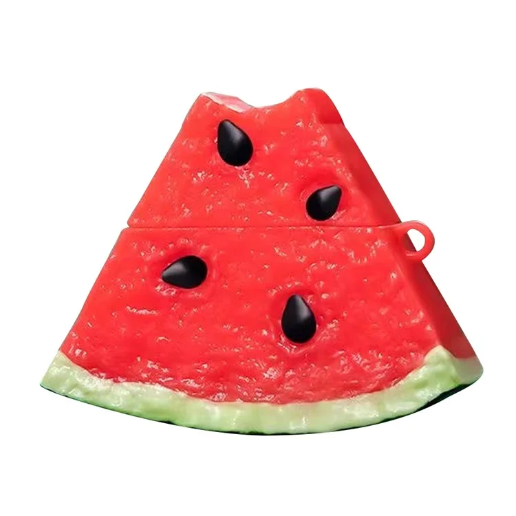 Nr. 4 Für Huawei FreeBuds 3 Cartoon-Form Hülle Weiche Silikon Anti-Kratzer Schutzhülle - Wassermelone