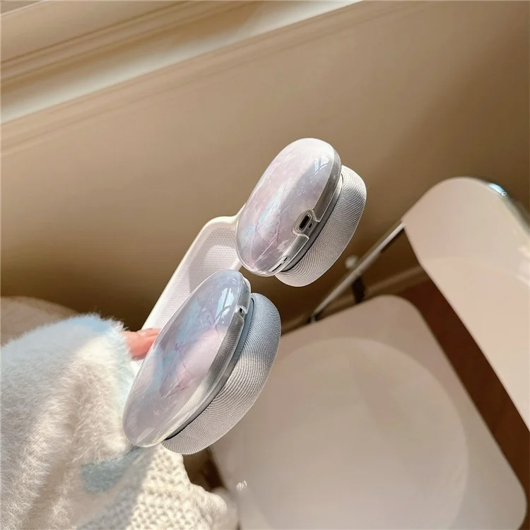 1 Coppia di Auricolari per AirPods Max IMD Headset Guscio Custodia Cuffie TPU - Farfalla Marmorea