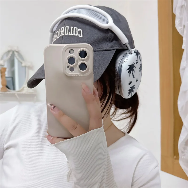 1 Pair For AirPods Max IMD Headset Earmuff Shell Headphone TPU Earpad Cover - Coconut Tree