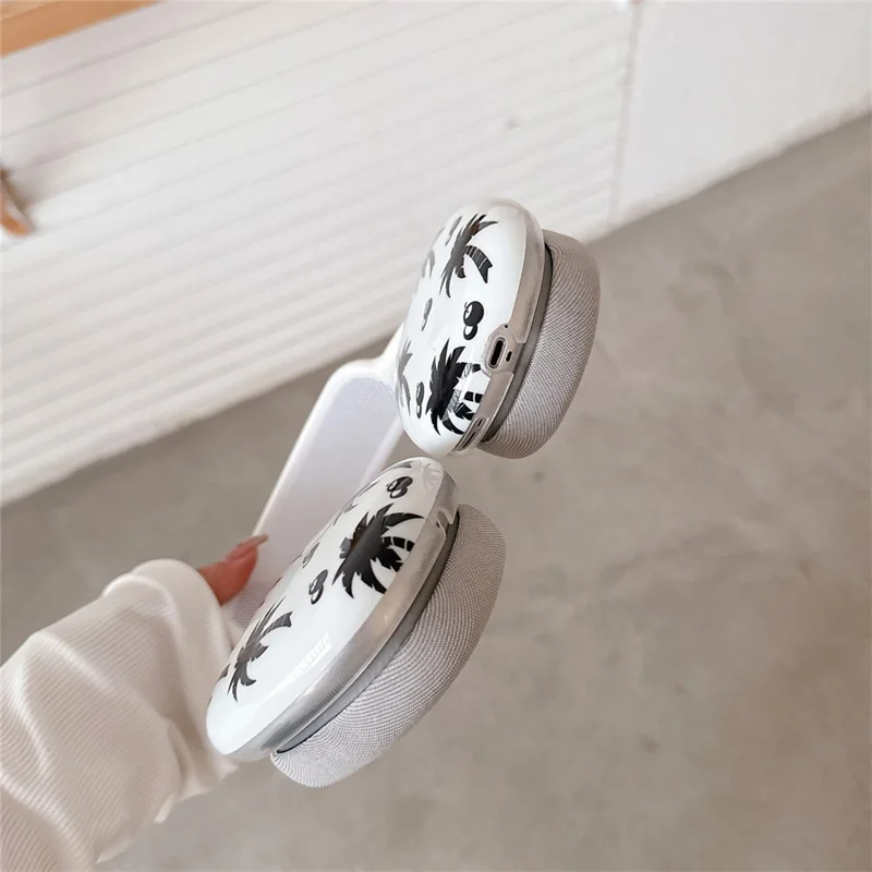 1 Pair For AirPods Max IMD Headset Earmuff Shell Headphone TPU Earpad Cover - Coconut Tree