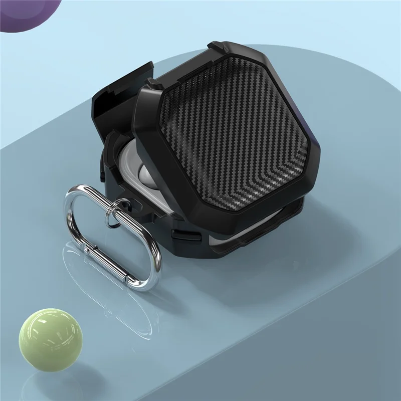 Para Samsung Galaxy Buds Live / Buds 2 / Buds Pro / Buds Pro 2 Charging Case Cover TPU+PC Protective Case - Preto