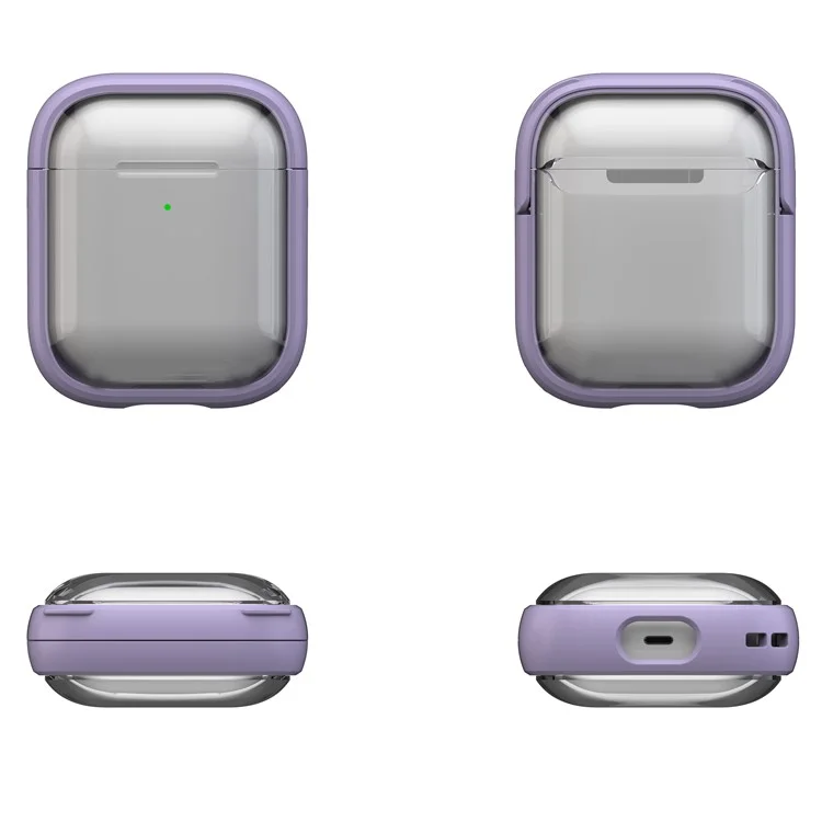 Per Apple AirPods con custodia di ricarica (2016) / (2019) / AirPods con custodia di ricarica wireless (2019) Custodia protettiva - Viola