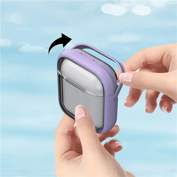 Per Apple AirPods con custodia di ricarica (2016) / (2019) / AirPods con custodia di ricarica wireless (2019) Custodia protettiva - Viola