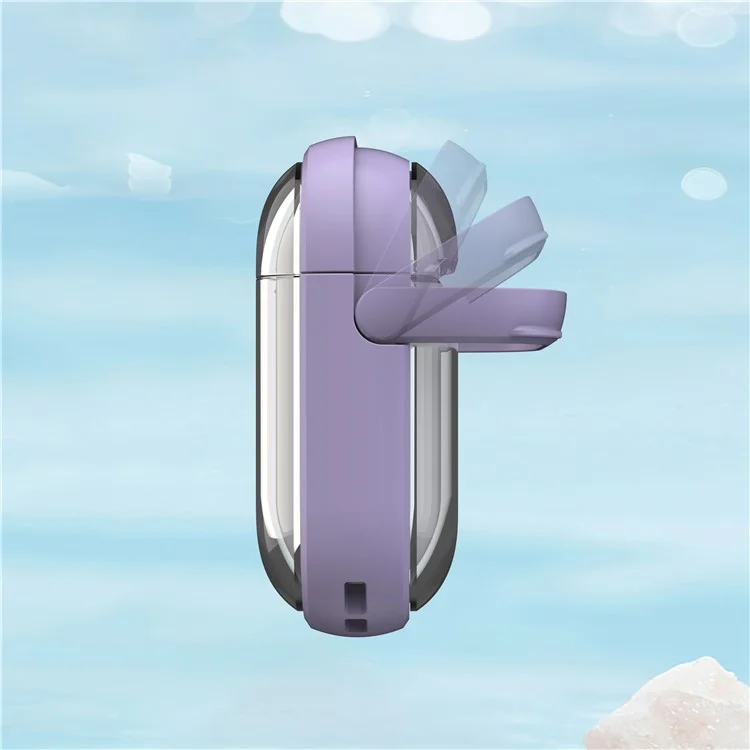 Per Apple AirPods con custodia di ricarica (2016) / (2019) / AirPods con custodia di ricarica wireless (2019) Custodia protettiva - Viola
