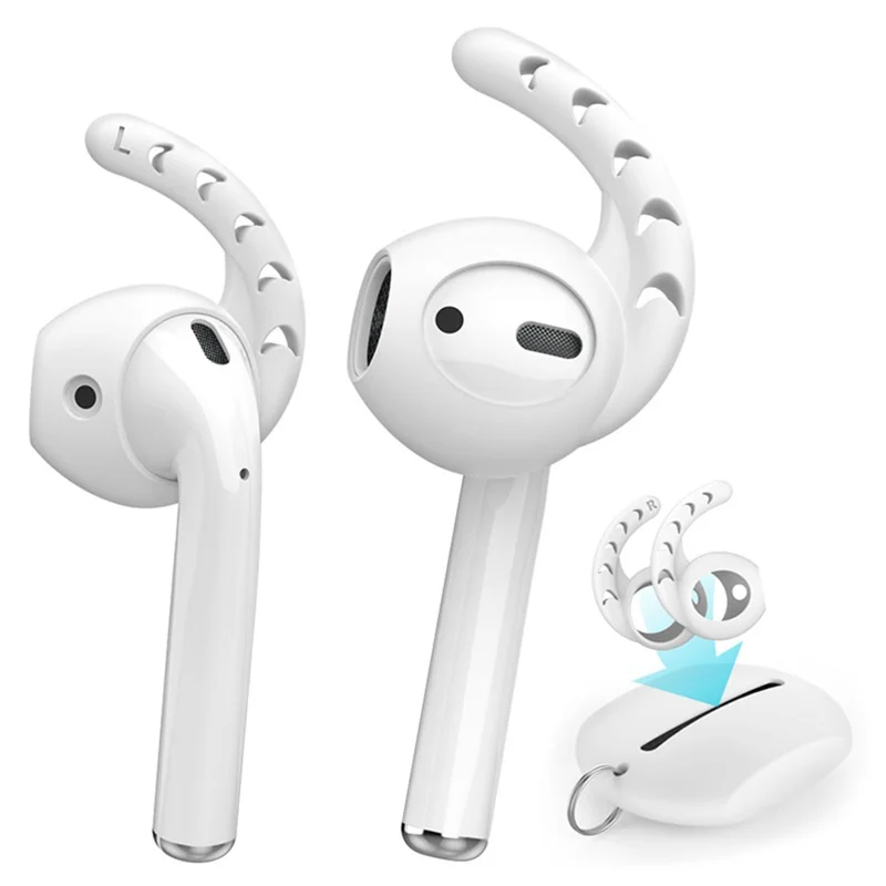 AHASTYLE PT14 for Apple AirPods with Charging Case (2016)  /  (2019)  /  AirPods with Wireless Charging Case (2019) 1 Pair Ear Hooks Ear Tips - White