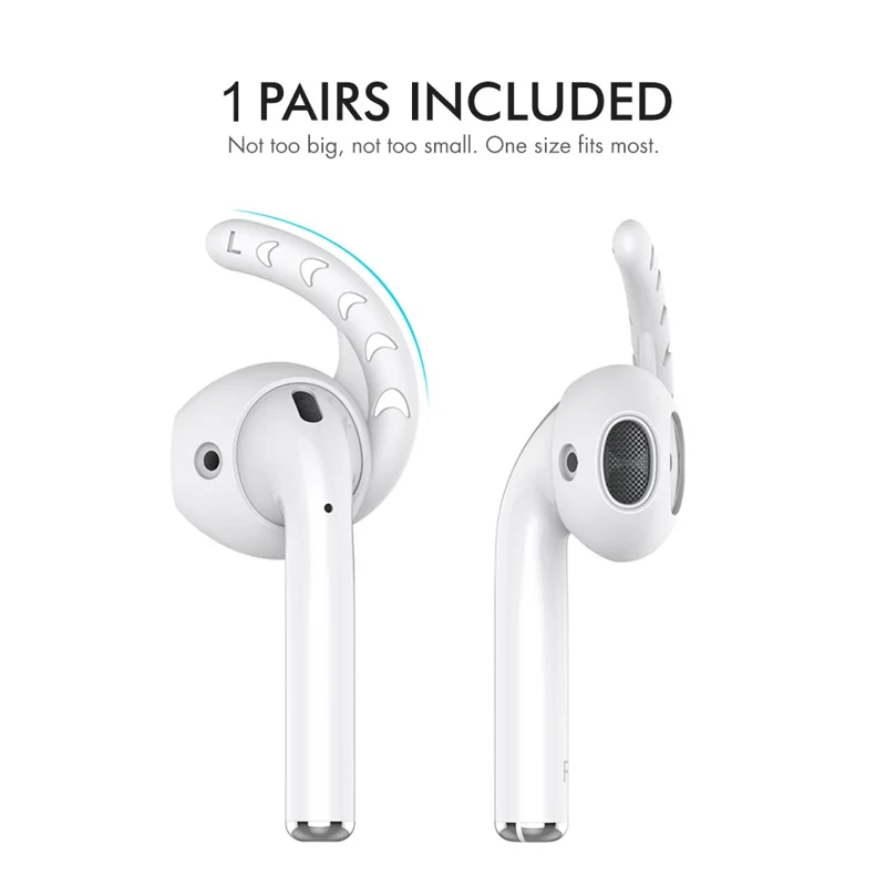 AHASTYLE PT14 for Apple AirPods with Charging Case (2016)  /  (2019)  /  AirPods with Wireless Charging Case (2019) 1 Pair Ear Hooks Ear Tips - White