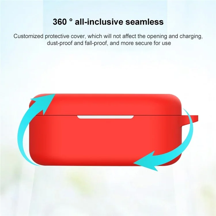 For OnePlus Buds V Wireless Headset Silicone Case Anti-Scratch Earphone Cover - Red