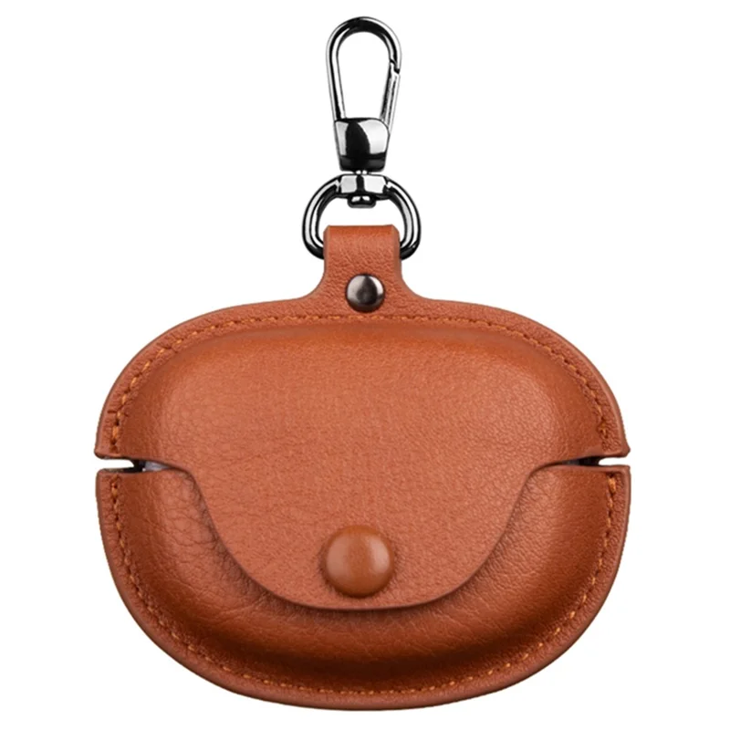 For Bose QuietComfort Ultra Earphone Case PU Leather+PC Bluetooth-compatible Earbud Protective Cover - Brown