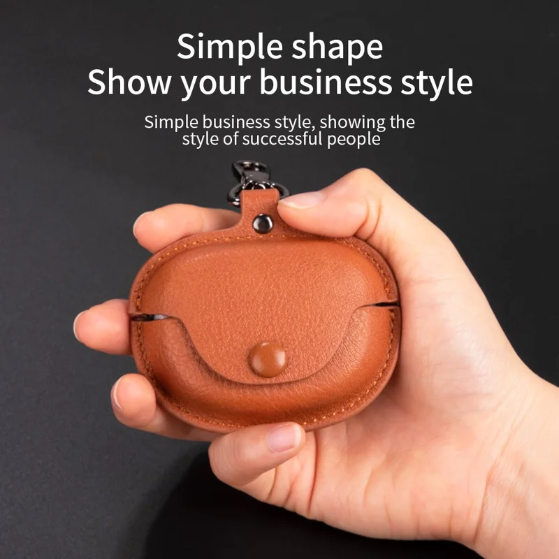 For Bose QuietComfort Ultra Earphone Case PU Leather+PC Bluetooth-compatible Earbud Protective Cover - Brown