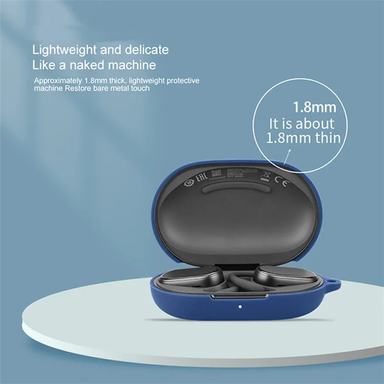 For Honor TiinLab Case Anti-Lost Shockproof Headset Silicone Cover mit Schnalle - Dunkelblau