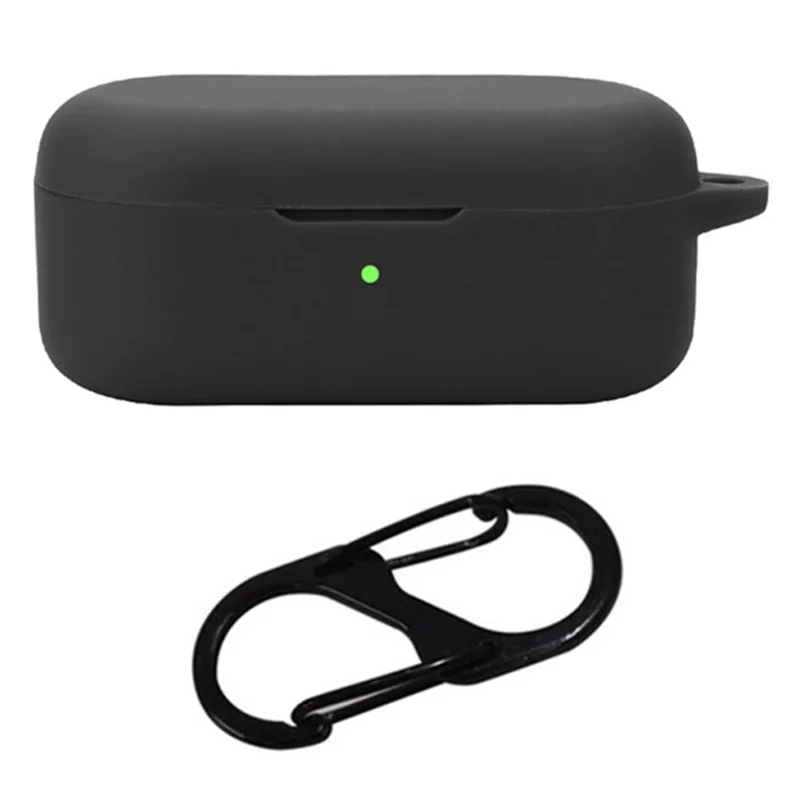 For OnePlus Buds V Earphone Silicone Case Bluetooth-compatible Earbud Cover with Buckle - Black