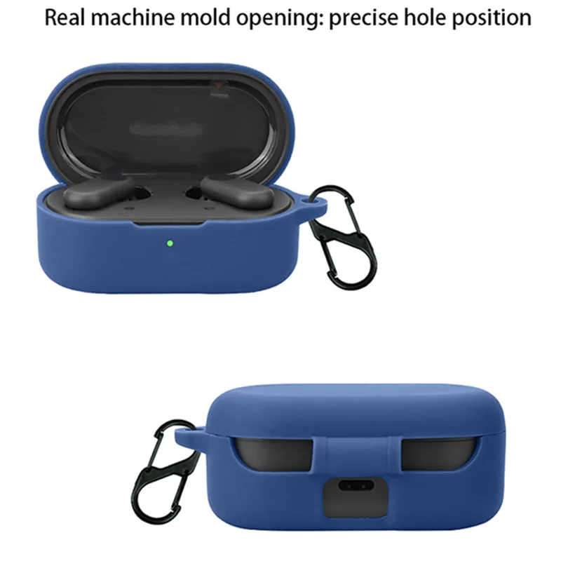 For OnePlus Buds V Earphone Silicone Case Bluetooth-compatible Earbud Cover with Buckle - Black