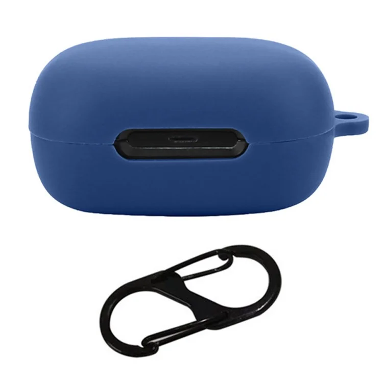 For Soundcore C30i Charging Case Cover Bluetooth-compatible Earbuds Silicone Case with Buckle - Dark Blue