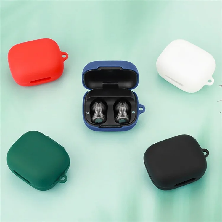For Soundcore C30i Charging Case Cover Bluetooth-compatible Earbuds Silicone Case with Buckle - Dark Blue