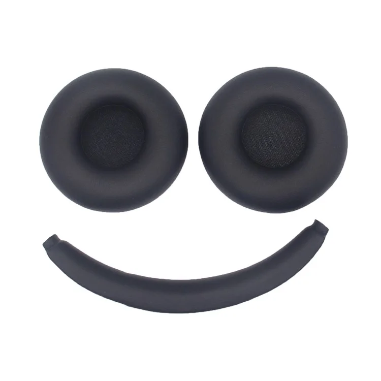Almohadillas para los oídos JZF-455 para el auricular USB-C moderno de Microsoft Cuero de proteínas + Espuma Tapas para los oídos del auricular con funda para el soporte - Negro