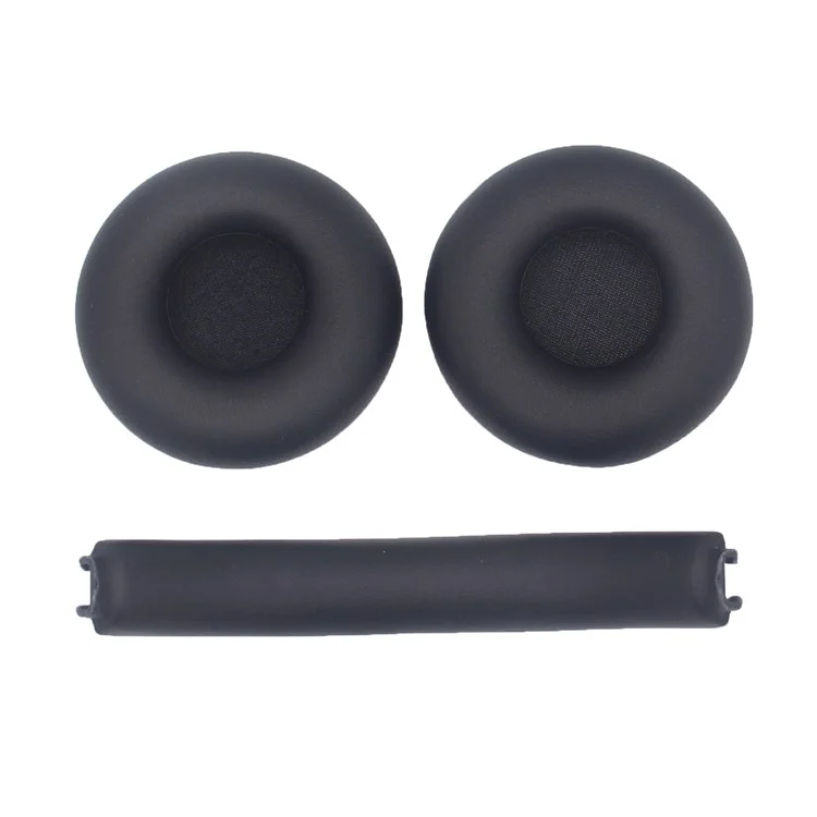 Almohadillas para los oídos JZF-455 para el auricular USB-C moderno de Microsoft Cuero de proteínas + Espuma Tapas para los oídos del auricular con funda para el soporte - Negro
