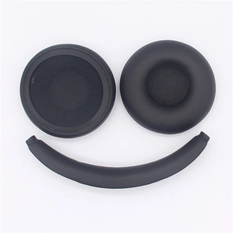 Almohadillas para los oídos JZF-455 para el auricular USB-C moderno de Microsoft Cuero de proteínas + Espuma Tapas para los oídos del auricular con funda para el soporte - Negro