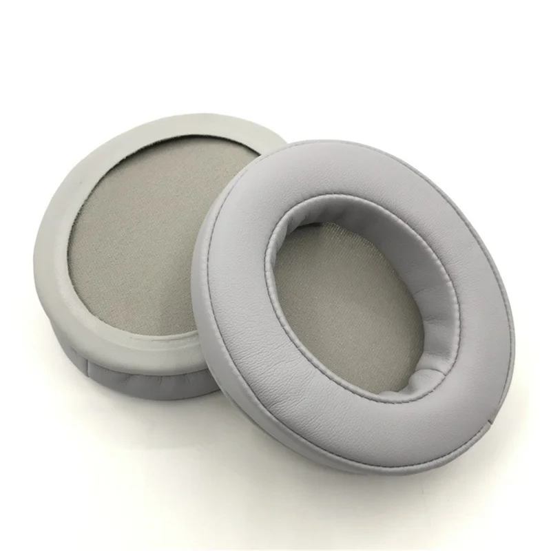 JZF-438 For Razer Kraken X 1 Pair Headphone Replacement Earpads Breathable Protein Leather Earmuffs - Grey