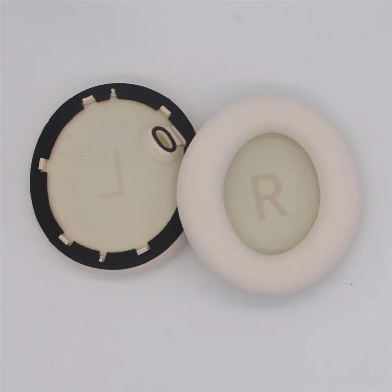 JZF-428 For Anker Soundcore Space One 1 Pair Headphone Earpads Protein Leather+Sponge Soft Earmuffs - Beige