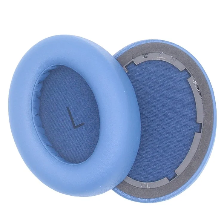 JZF-425 1 Pair Earpads for 1MORE SonoFlow Headphones Protein Leather Soft Earmuffs - Blue