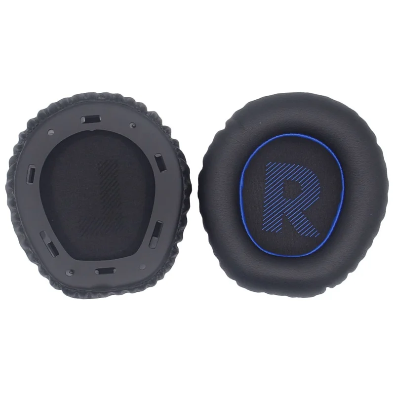 JZF-426 1 Pair Headset Ear Cushions for JBL Quantum 100 Soft Protein Leather Ear Pads - Blue Black