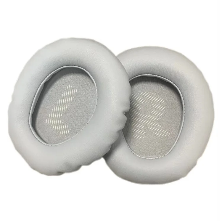 JZF-426 1 Pair Headset Ear Cushions for JBL Quantum 100 Soft Protein Leather Ear Pads - Off White