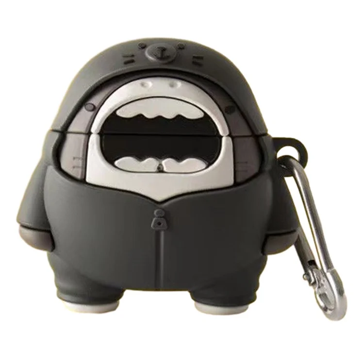 Para Xiaomi Redmi Buds 4 Lite Cute Cartoon Anti-drop Cover Bluetooth Earphone Silicone Shell - Black Hoodie Shark